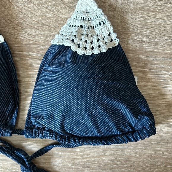 L Space denim print bikini top - Picture 2 of 4